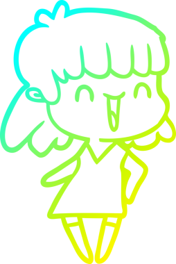 Bir insan tarafından çizilmiş bir karikatür kadın çizimi.