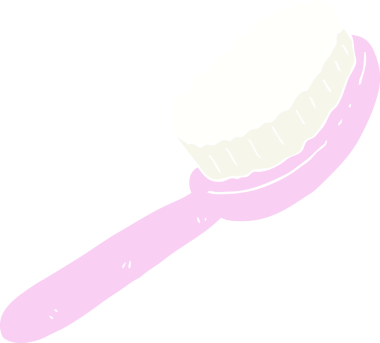 Bir insan tarafından çizilen fırçanın düz renk çizimi