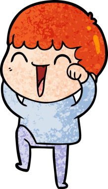 Bir insan tarafından çizilmiş mutlu bir adam.