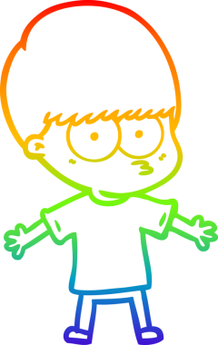 gökkuşağı gradyan çizgisi bir insan tarafından çizilmiş sinirli bir çizgi çocuk çizimi