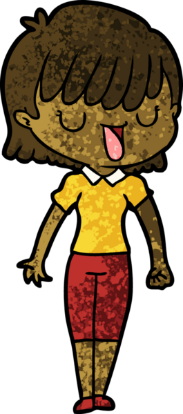 Bir insan tarafından çizilmiş karikatür kadın.