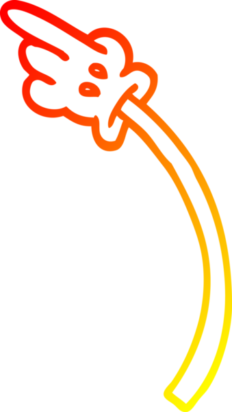 Bir insan tarafından çizilen çizgi film el hareketlerinin sıcak gradyan çizimi