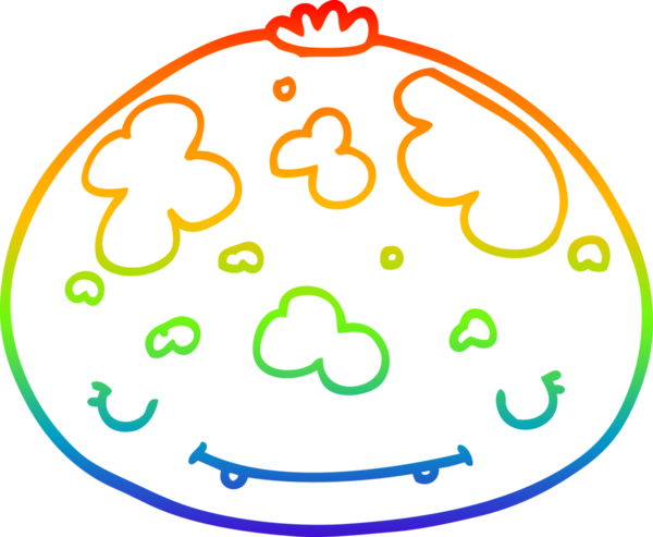 gökkuşağı gradyan çizgi çizimi bir insan tarafından çizilmiş bir kabak