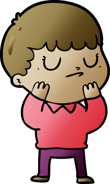 Bir insan tarafından çizilmiş huysuz çocuk çizgi filmi.