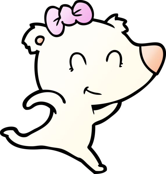 Bir insan tarafından çizilmiş dişi kutup ayısı.