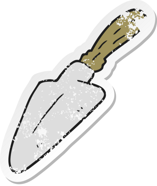 Bir insan tarafından çizilmiş bir karikatür malanın gerilemiş çıkartması.