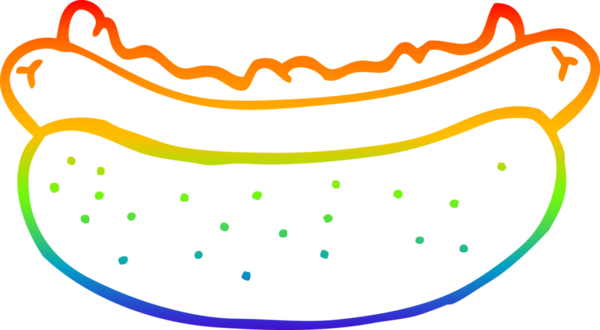 gökkuşağı gradyan çizgisi bir insan tarafından çizilmiş sosisli bir çizgi film.