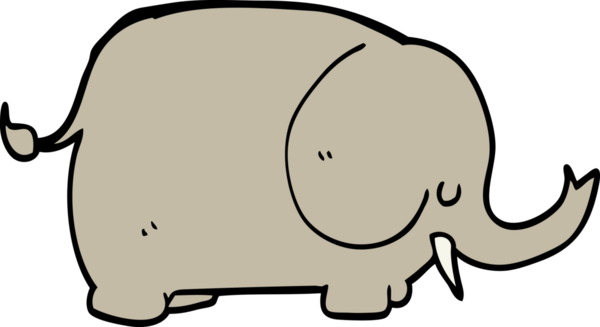 Bir insan tarafından çizilmiş bir fil.