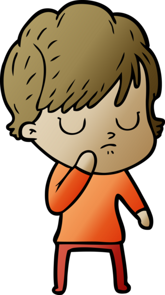 Bir insan tarafından çizilmiş karikatür kadın.