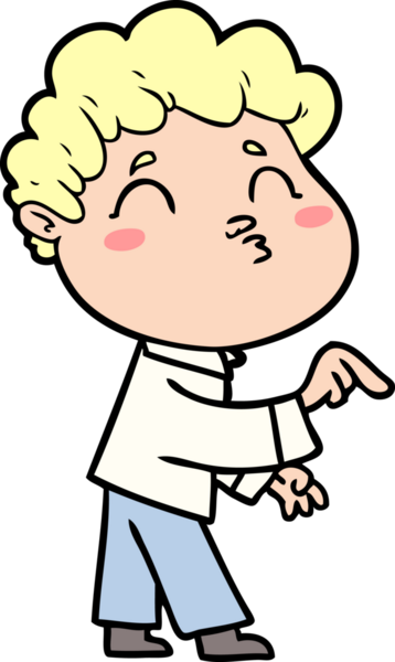 Çizgi film adamı somurtuyor Bir insan tarafından çizilmiş