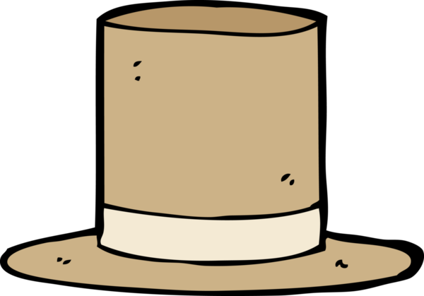 Bir insan tarafından çizilmiş eski bir şapka.