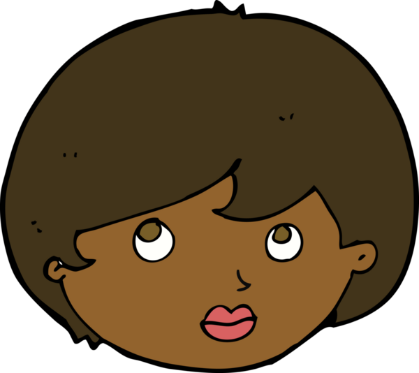 Bir insan tarafından çizilmiş kadın yüzü.