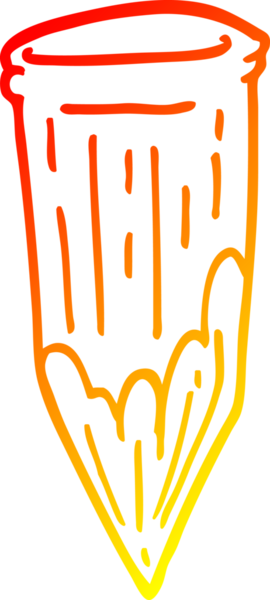 Bir insan tarafından çizilmiş karikatür ahşap bir kazığın sıcak eğimli çizgisi