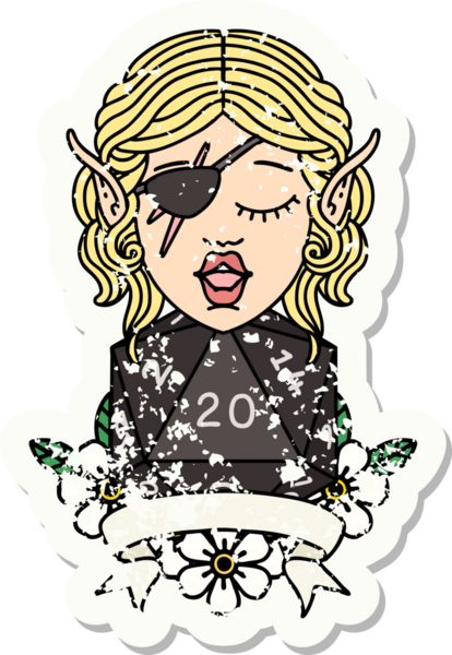 Retro Dövme Tarzı Bir insan tarafından çizilmiş doğal yirmilik zarlı düzenbaz karakter