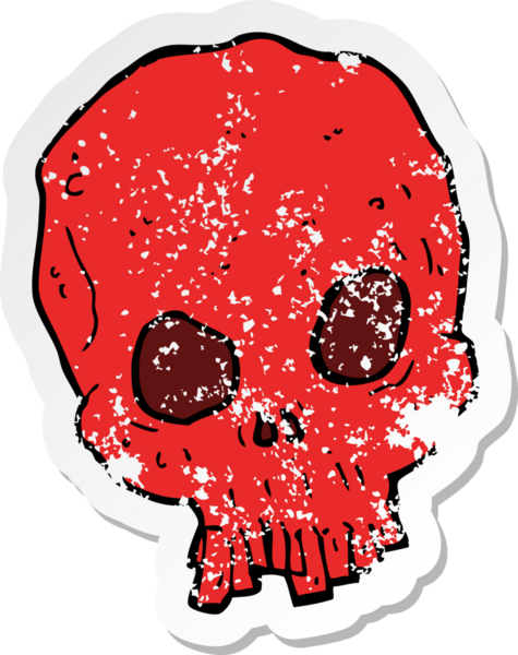 Bir insan tarafından çizilmiş ürkütücü bir karikatürün gerilimli yapıştırması.