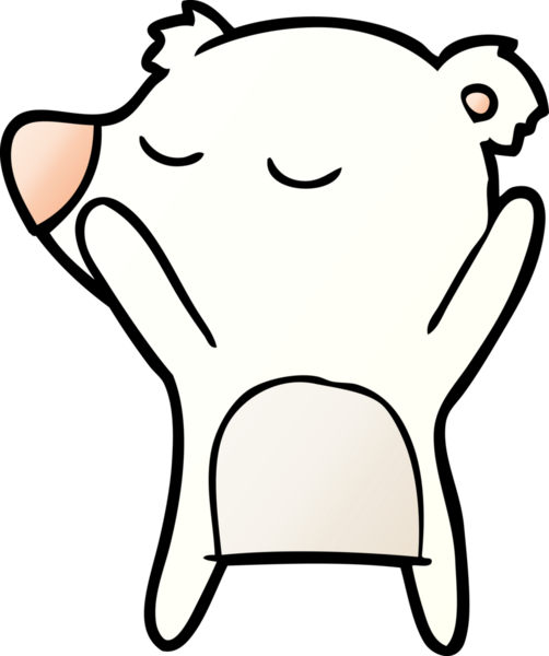 Bir insan tarafından çizilmiş kutup ayısı karikatürü