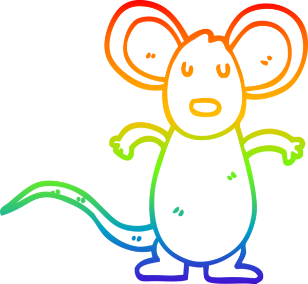 gökkuşağı gradyan çizgi çizimi bir insan tarafından çizilmiş fare fare fare çizgi