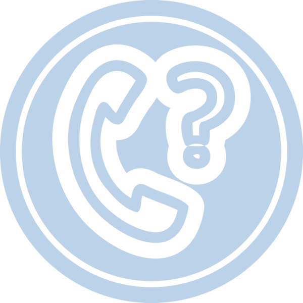 Bir insan tarafından çizilmiş soru işareti dairesel simgesi olan telefon ahizesi