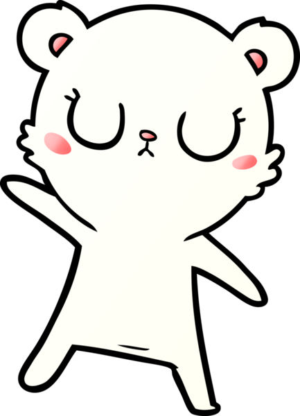 Bir insan tarafından çizilmiş kutup ayısı karikatürü