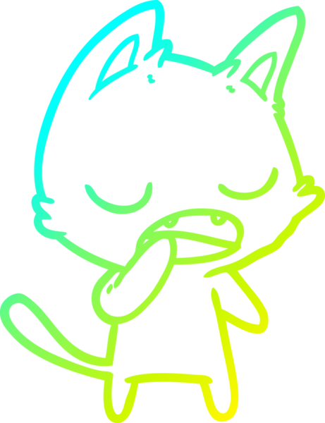 Bir insan tarafından çizilmiş soğuk gradyan çizgi film.