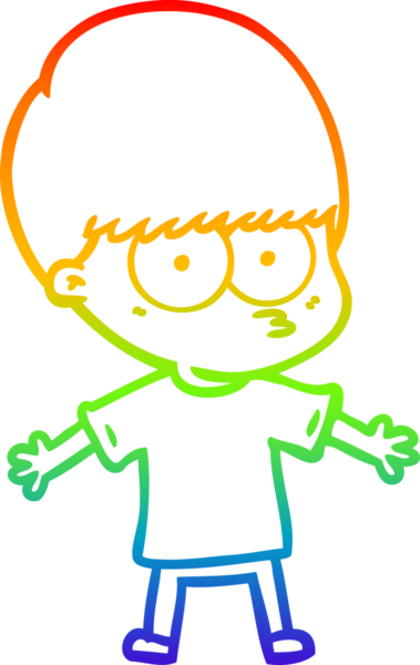 gökkuşağı gradyan çizgisi bir insan tarafından çizilmiş sinirli bir çizgi çocuk çizimi