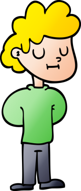 vektör eğimli çizim çizgi filmi mutlu çocuk bir insan tarafından çizildi