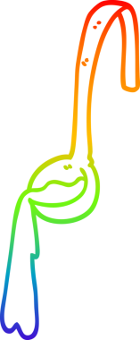 gökkuşağı gradyan çizgi çizimi bir insan tarafından çizilmiş yiyecek karikatürü