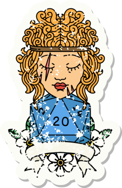 Retro Dövme Tarzı İnsan Barbarlığı Bir insan tarafından çizilmiş 20 zar ile