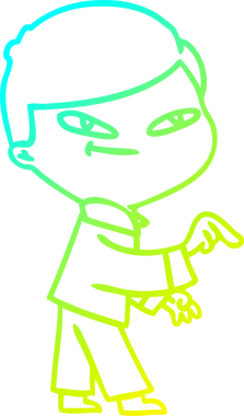 Bir insan tarafından çizilmiş bir çizgi film karakteri.