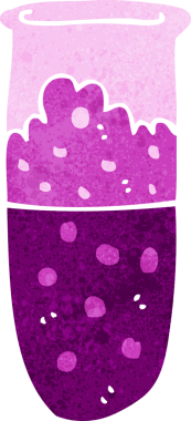 bir insan tarafından çizilmiş karikatür test tüpü