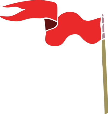 Bir insan tarafından çizilmiş karalama bayrağı.