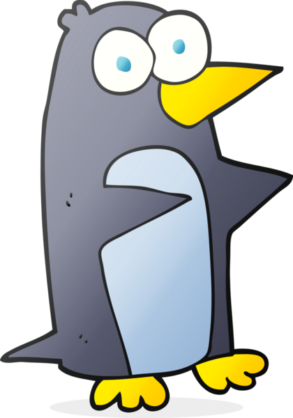 Bir insan tarafından çizilmiş serbest çizim penguen.