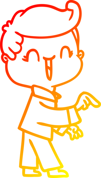 Bir insan tarafından çizilmiş gülen çocuğun çizgi film çizimi.