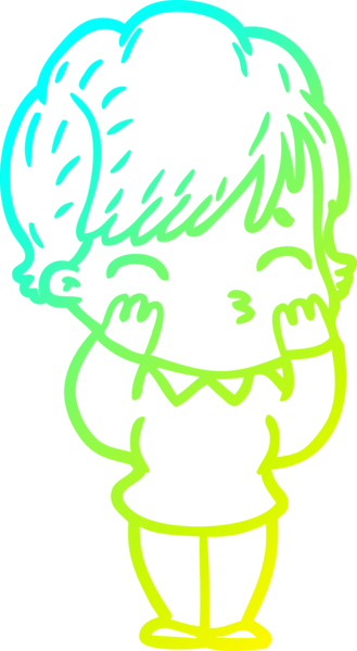 Bir insan tarafından çizilmiş bir karikatür kadın çizimi