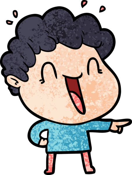 Bir insan tarafından çizilmiş mutlu bir adam.