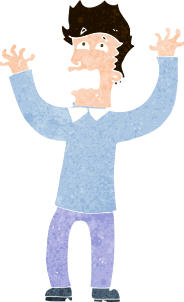 Bir insan tarafından çizilmiş el çizimi karikatür