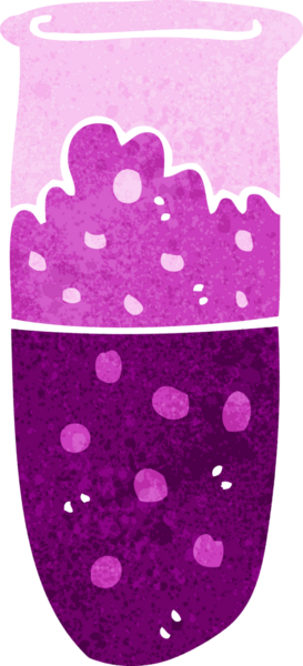 bir insan tarafından çizilmiş karikatür test tüpü