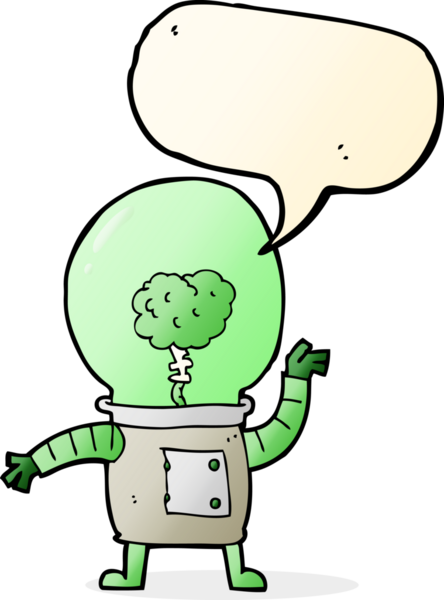 bir insan tarafından çizilmiş konuşma balonu olan robot robot robot robot robot.