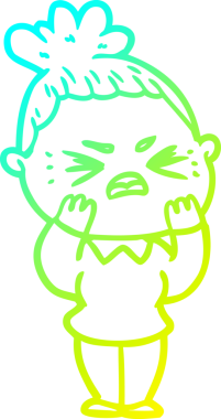 Bir insan tarafından çizilmiş kızgın bir karikatür çizimi.