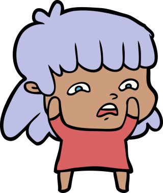 Bir insan tarafından çizilmiş endişeli bir karikatür.