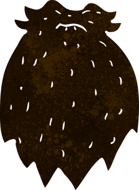 Bir insan tarafından çizilmiş sahte sakal.