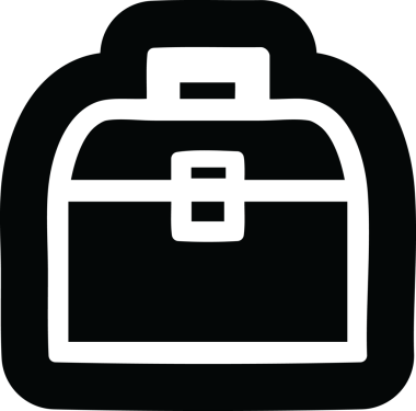 bir insan tarafından çizilmiş araç kutusu simgesi