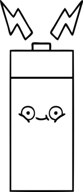 Bir insan tarafından çizilmiş bir pilin çizgi çizimi