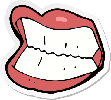 Bir insan tarafından çizilmiş sırıtan bir çizgi filmin çıkartması.