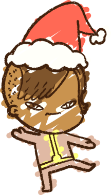 Bir insan tarafından çizilen Noel Kadın Tebeşiri