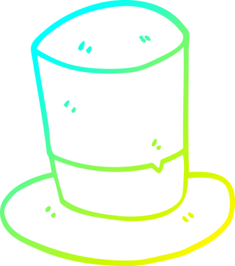 Bir insan tarafından çizilmiş bir şapkanın soğuk gradyan çizgisi.