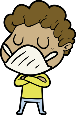 Bir insan tarafından çizilmiş gülen karikatür adam.