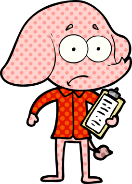 bir insan tarafından çizilmiş belirsiz bir fil.