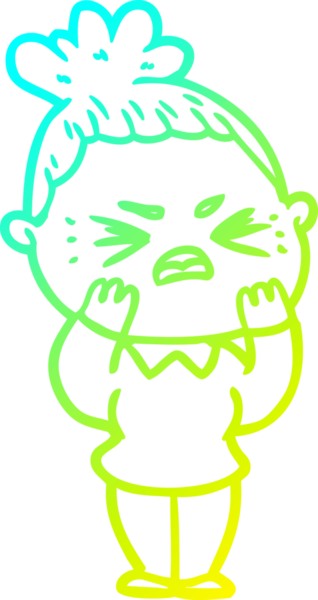 Bir insan tarafından çizilmiş kızgın bir karikatür çizimi.