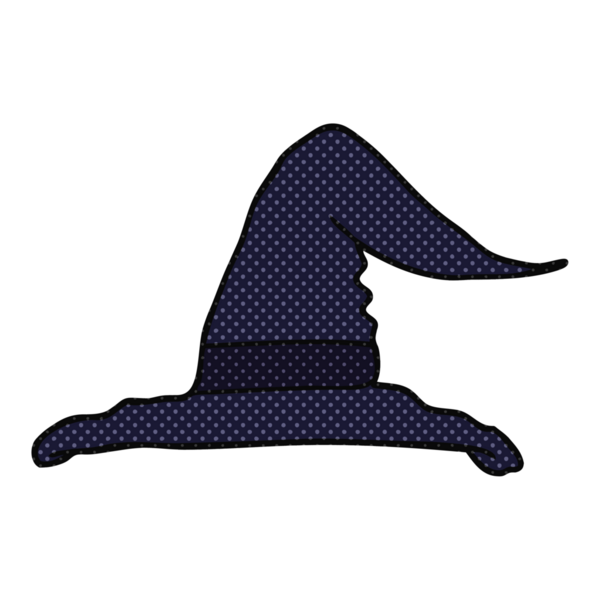 Bir insan tarafından çizilmiş serbest çizim cadı şapkası.